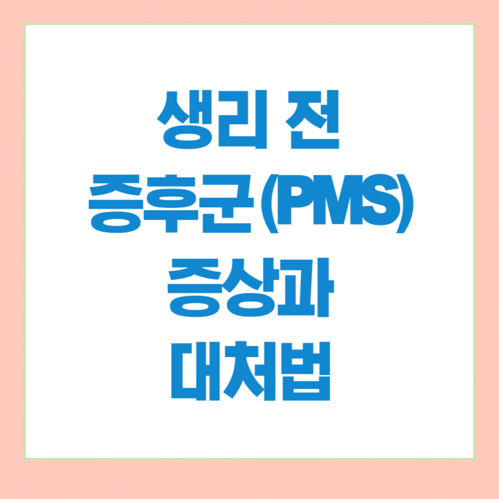 생리 전 증후군(PMS)의 증상과 대처법