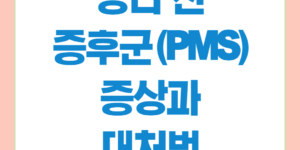 생리 전 증후군(PMS)의 증상과 대처법