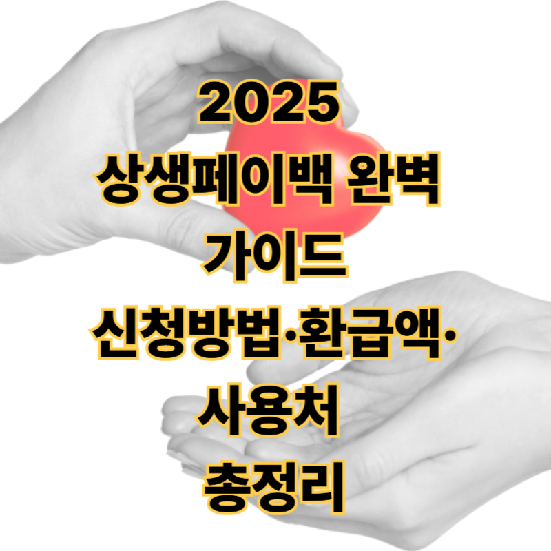 2025 상생페이백 완벽 가이드｜신청방법·환급액·사용처 총정리