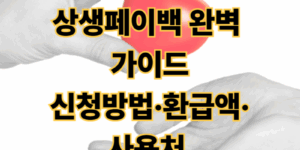 2025 상생페이백 완벽 가이드｜신청방법·환급액·사용처 총정리