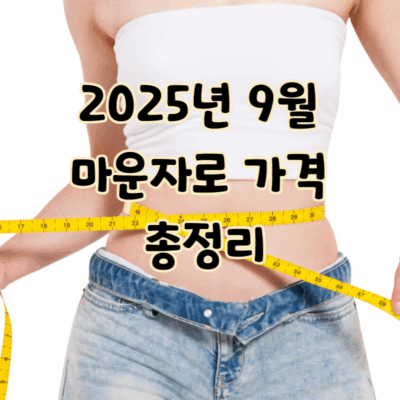 2025년 9월 마운자로 가격 총정리