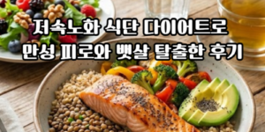 저속노화 식단 다이어트로 만성 피로와 뱃살 탈출한 후기